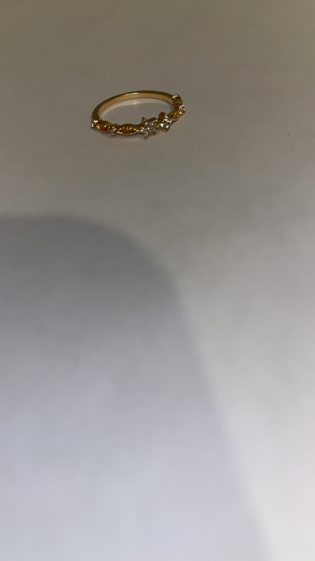 Silver ring with diamond and star