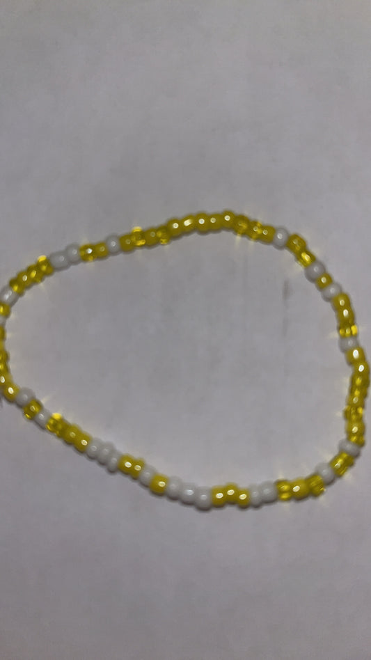 Yellow beaded bracelet