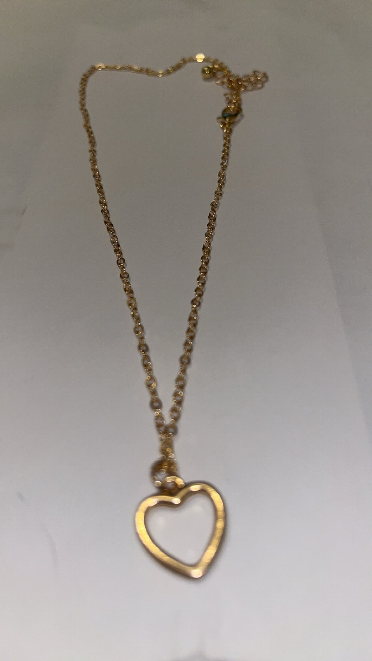 Gold necklace: with Opened Heart